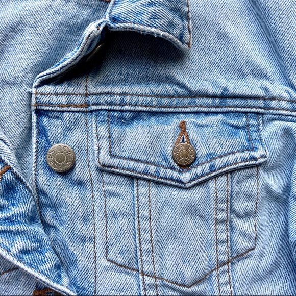 J. Crew Denim Jean Jacket Blue Koi Petite Coat XSP - Picture 4 of 11